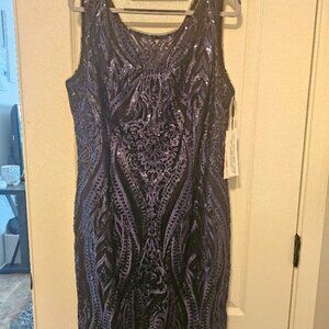 NWT Womens Calvin Klein sequined cocktail dress, Size 16